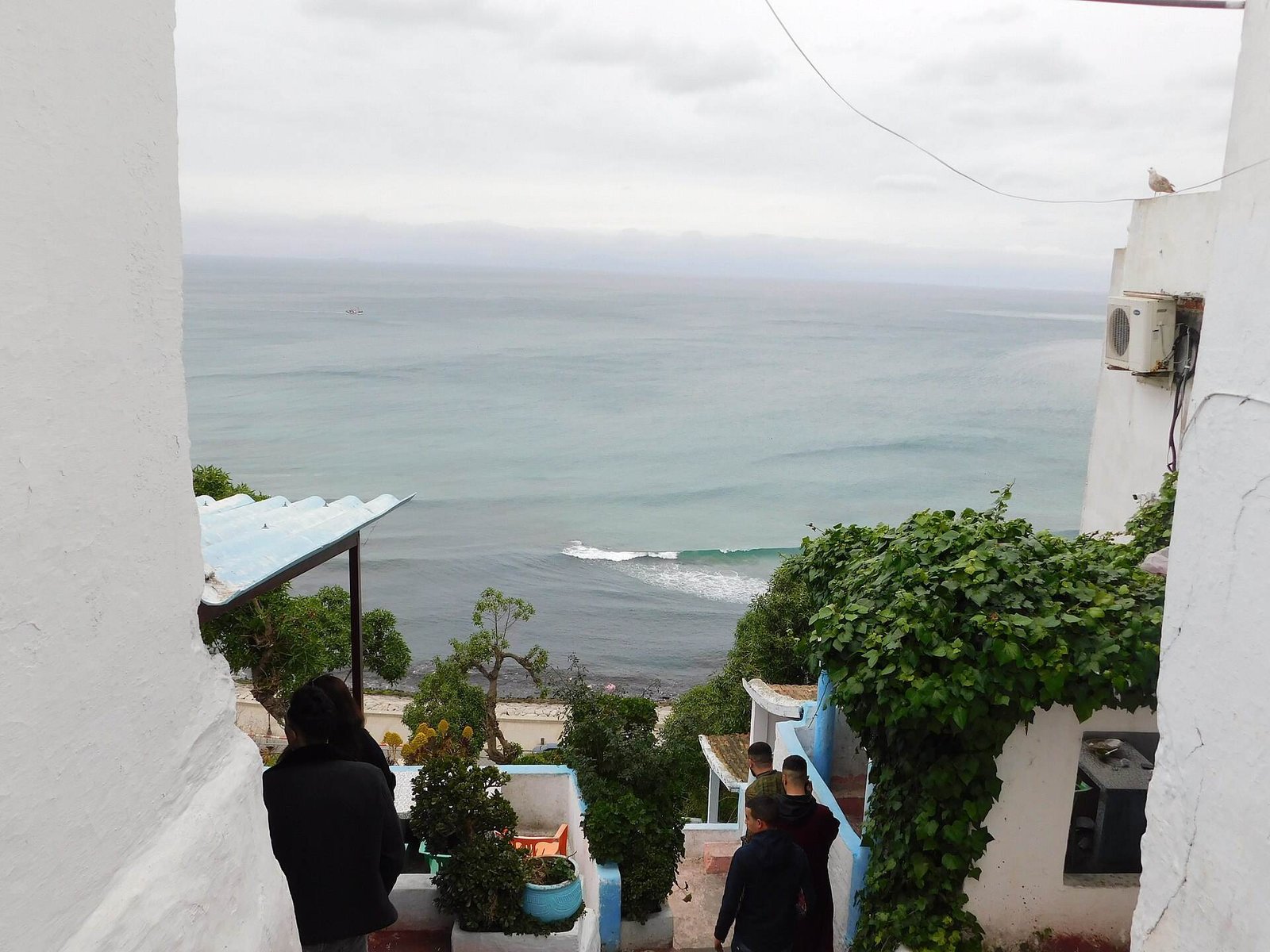 The terraces of Café Hafa looking out over the Strait of Gibraltar