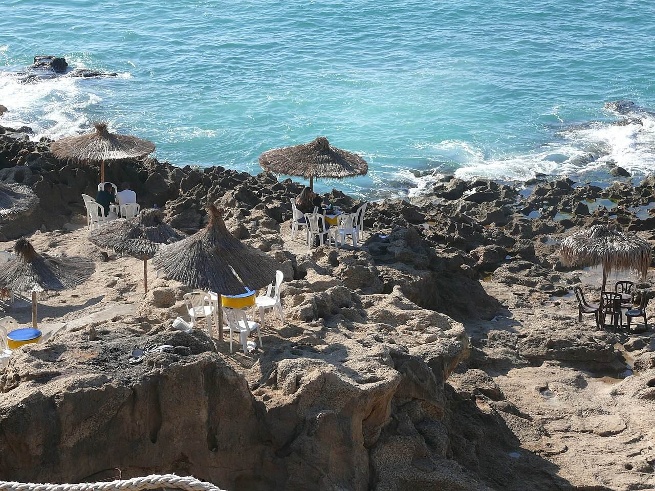 Rocky Atlantic coastline outside the Caves of Hercules